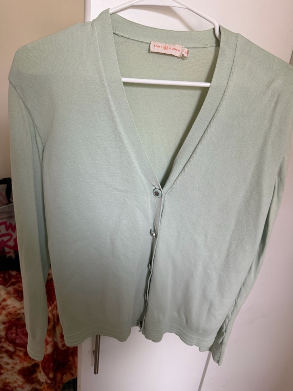 Tory Burch Mint Green Knit Cardigan
